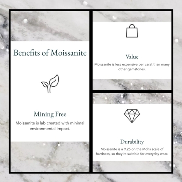 Elegant Silver Moissanite Ring by - Picture 5 of 16